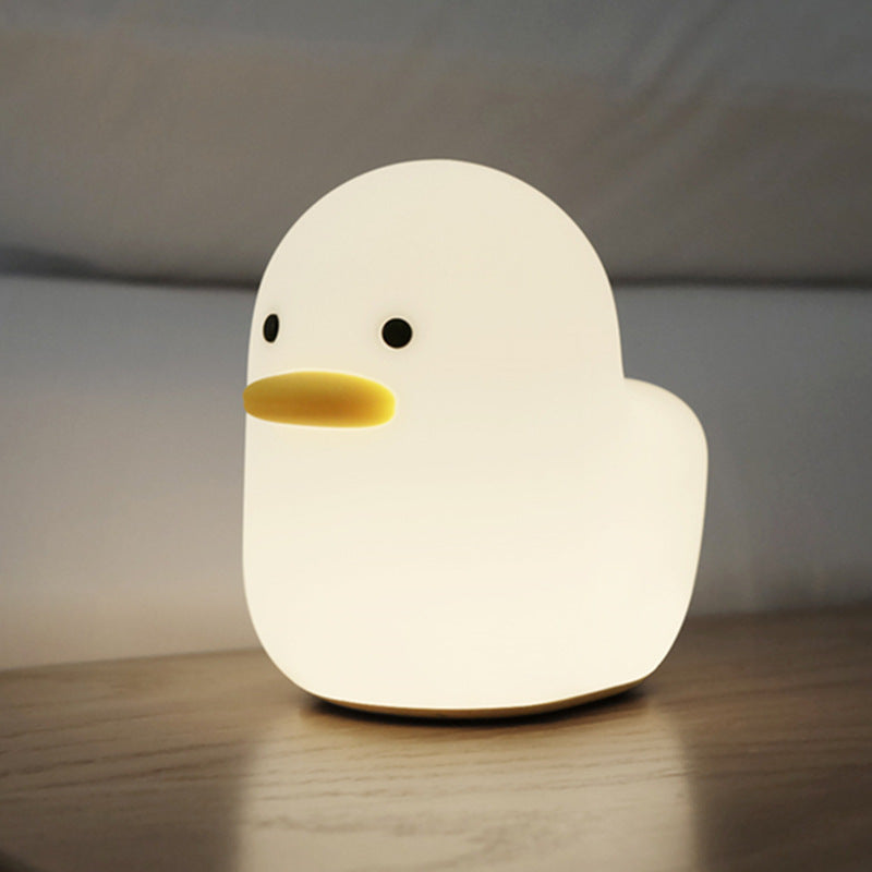 Duck Silicone Night Light USB Charging Cute Pat Light Bedroom Sleep Eye Protection With Sleep Timing Night Light